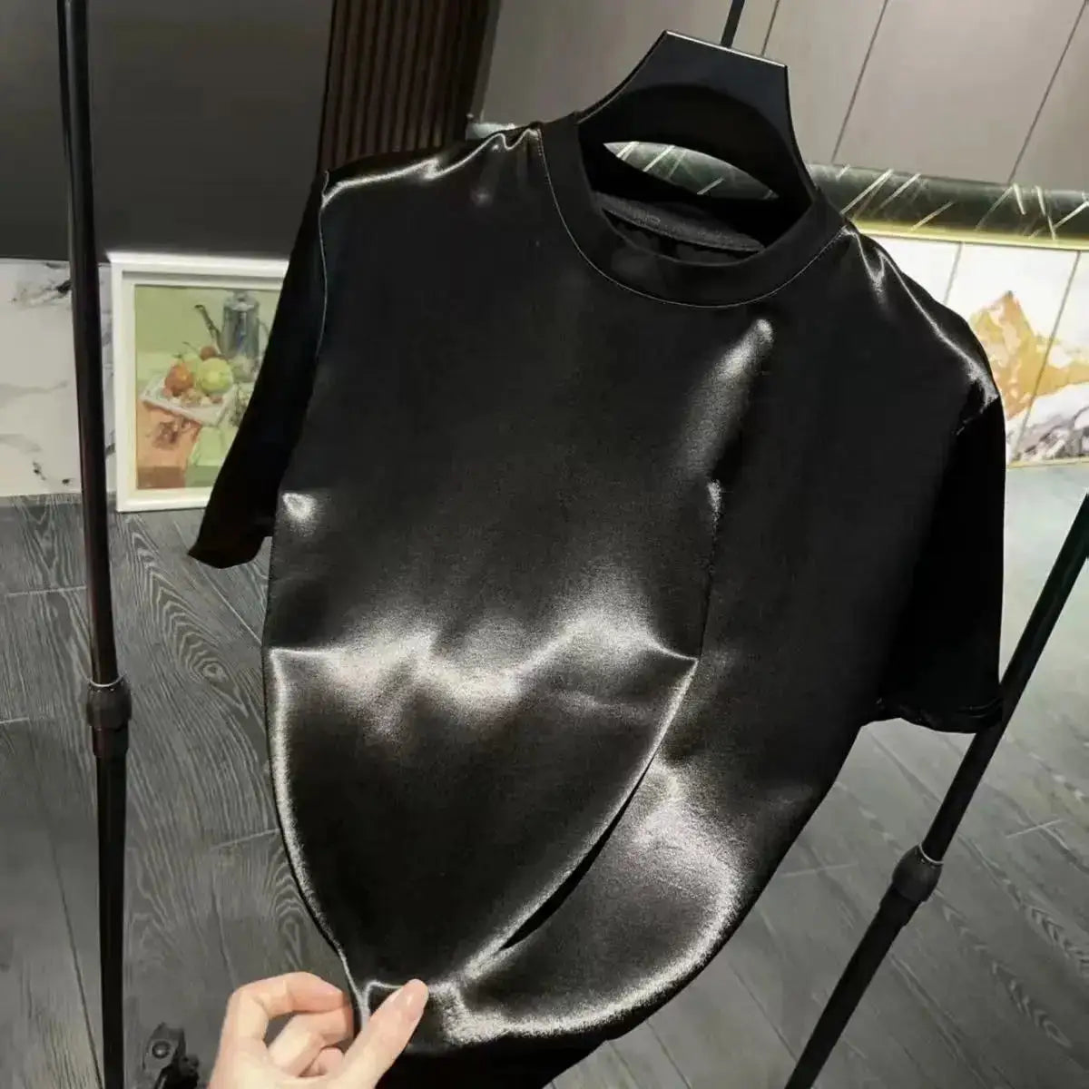 Summer Glossy Fabric Satin Men&
