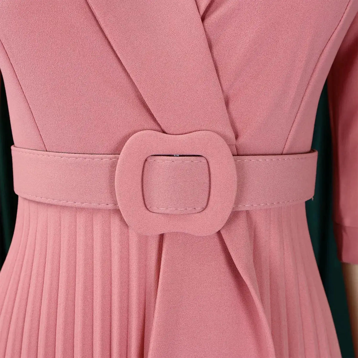Elegant Office Ladies Dresses 2024 Autumn Fall Notched Collar Half Sleeve Belt Waisted Mid Calf Female Birthday Party Dress Midi by Dropshipman