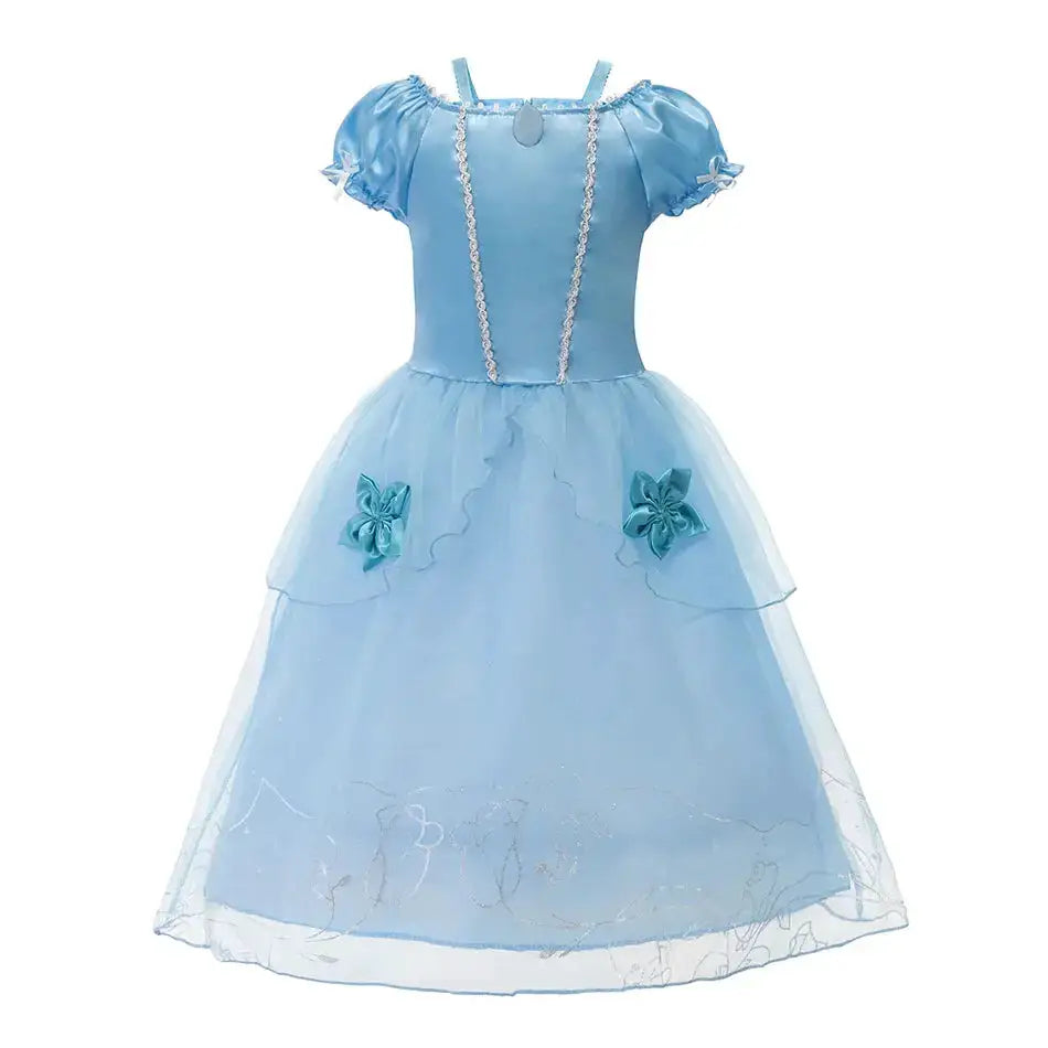 Girl Elsa Anna Dress Princess Costume Snow Queen Dress Baby Halloween Ariel Carnival Clothes Kids Cosplay Clothes Party Clothing by Dropshipman