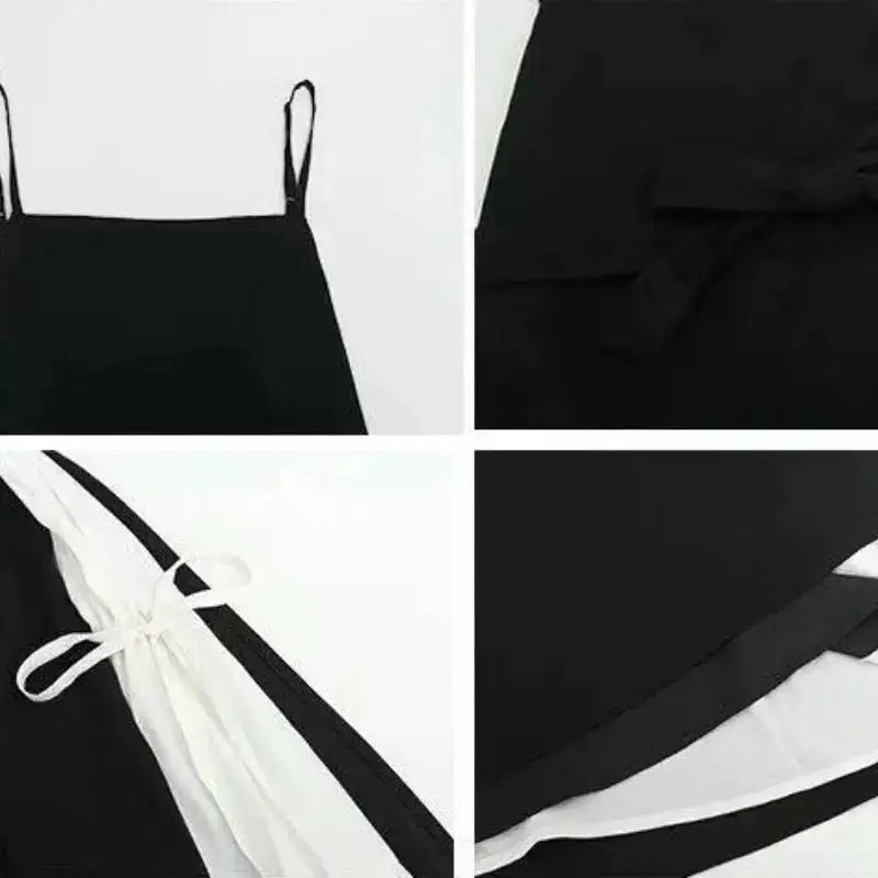 Dress Women Summer Fashion Spaghetti Strap College Sweet Casual Japanese Style Streetwear Lace-up Female Soft High Waist Vintage by Dropshipman