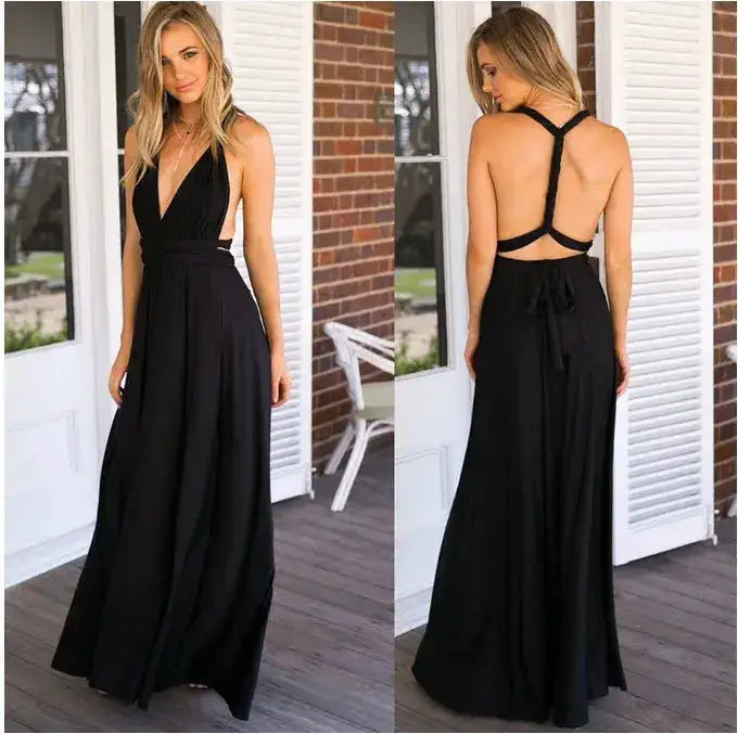 Bridesmaid Dress, Olive Green Maxi Bridesmaid Dress, Bridal Party Convertible Dress, Multiway Infinity Dress, Custom Dress by Dropshipman