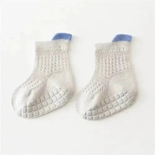 3pairs/lot RAISE 6 Colored Non-slip Baby Girl Sock Breathable Thin Infant Girl Cotton Socks Kids Mesh Socks Children&