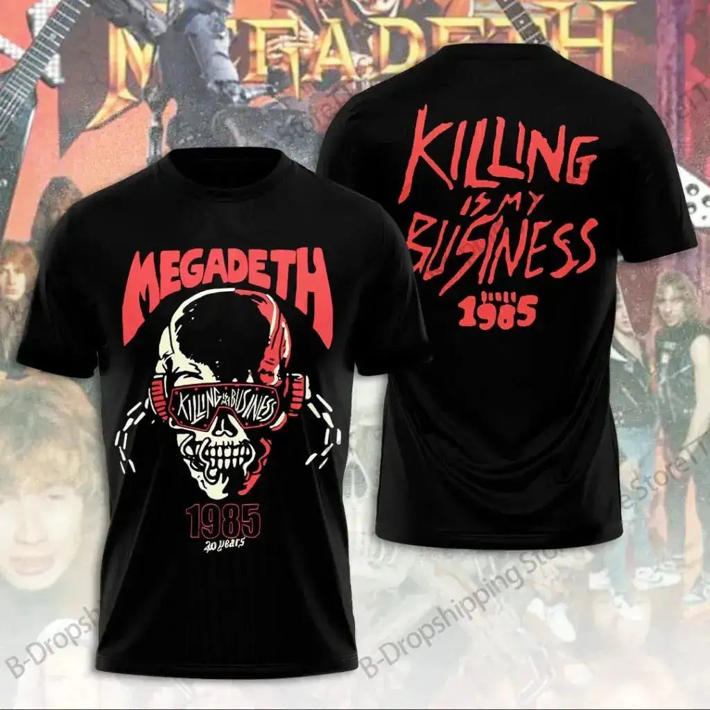 Mens T Shirt Rock Megadeth Band 3D Print T-shirt Men Fashion Short Sleeve Tops Tees Kids Clothing Punk Hip Hop Harajuku Tops by Dropshipman