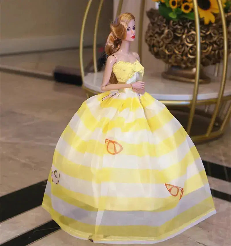 Handmade Doll Clothes Dress Gown 30cm Doll Dress Up Wedding Dress Fashion High-grade Evening Dress For 11.5 Inch Doll&body 1/6 by Dropshipman