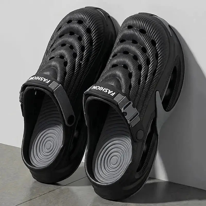 Fashion Hollow Out Thick Bottom Sports Sandals Men Eva Soft Sole Summer Clogs Sandals Men Non Slip Outdoor Driving Beach Sandles by Dropshipman