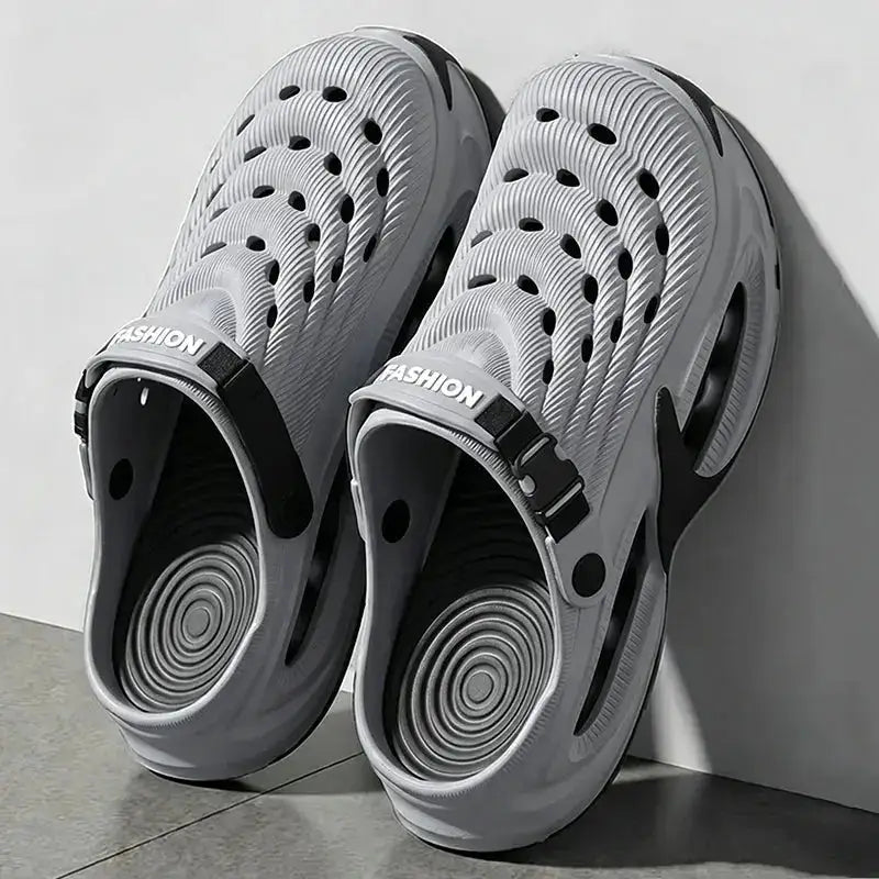 Fashion Hollow Out Thick Bottom Sports Sandals Men Eva Soft Sole Summer Clogs Sandals Men Non Slip Outdoor Driving Beach Sandles by Dropshipman