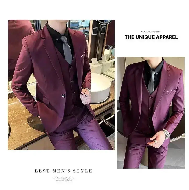 Suit (Blazer+ Vest + Pants) Men&