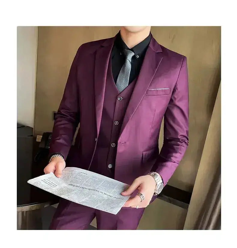 Suit (Blazer+ Vest + Pants) Men&