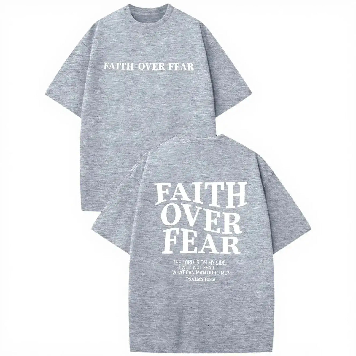 BANGELY Faith Over Fear Shirt Men Graphic Shirts Oversized Workout Gym Jesus Christian Religious Tees Fashion Short Sleeve Tops by Dropshipman
