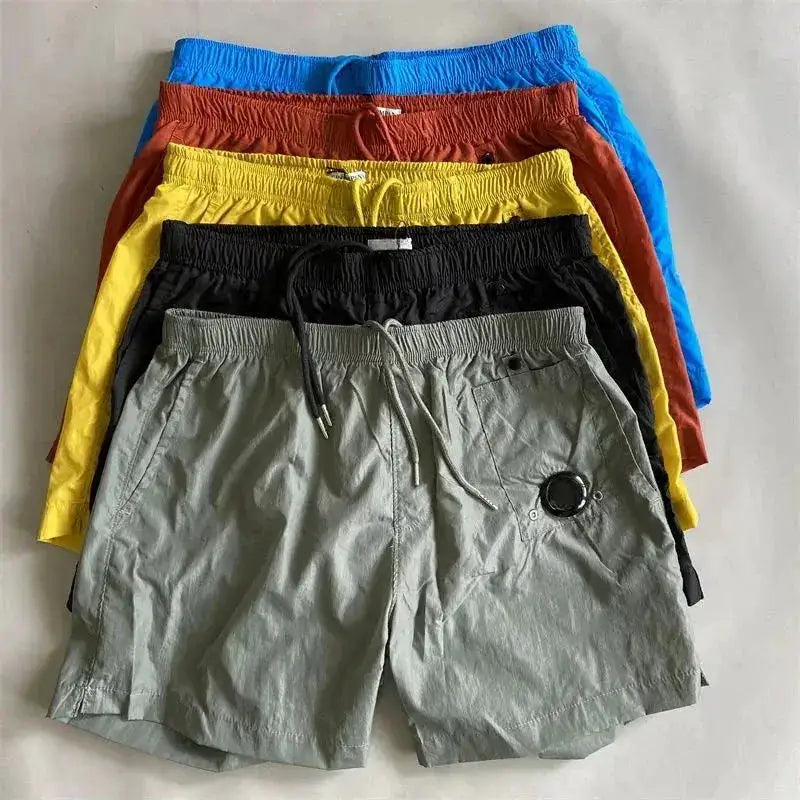Top quality luxury knee-length summer youth leisure sports nylon shorts loose men&