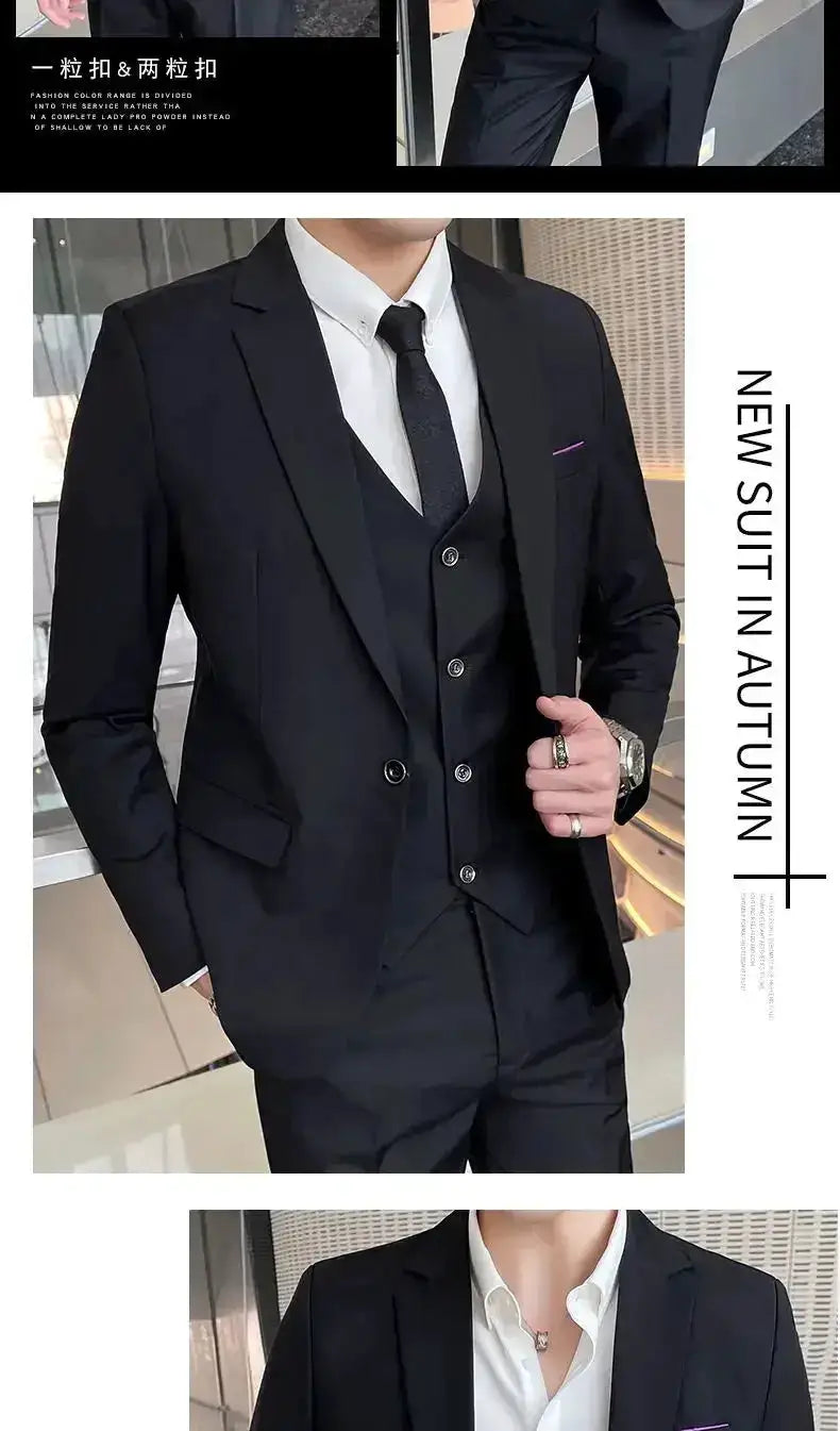 Suit (Blazer+ Vest + Pants) Men&