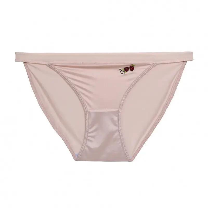 Noble and Elegant European and American Court Noble Satin Ladies Underwear Ice Silk Rose Embroidered Underwear for Women by Dropshipman