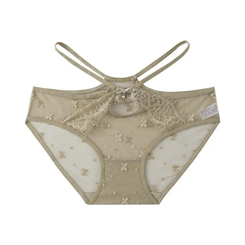 Hollow-out Lace Mid-waist Women&