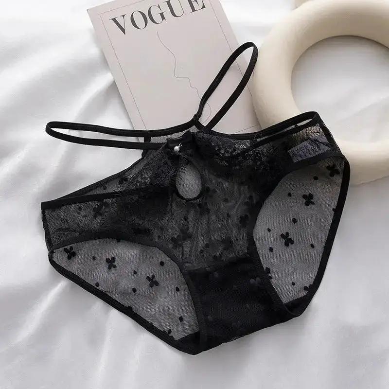 Hollow-out Lace Mid-waist Women&