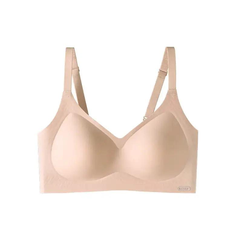 Kissy Series Underwear Traceless Push-up Vest Classic Sling-off Paramelia Non-rimless Bra by Dropshipman
