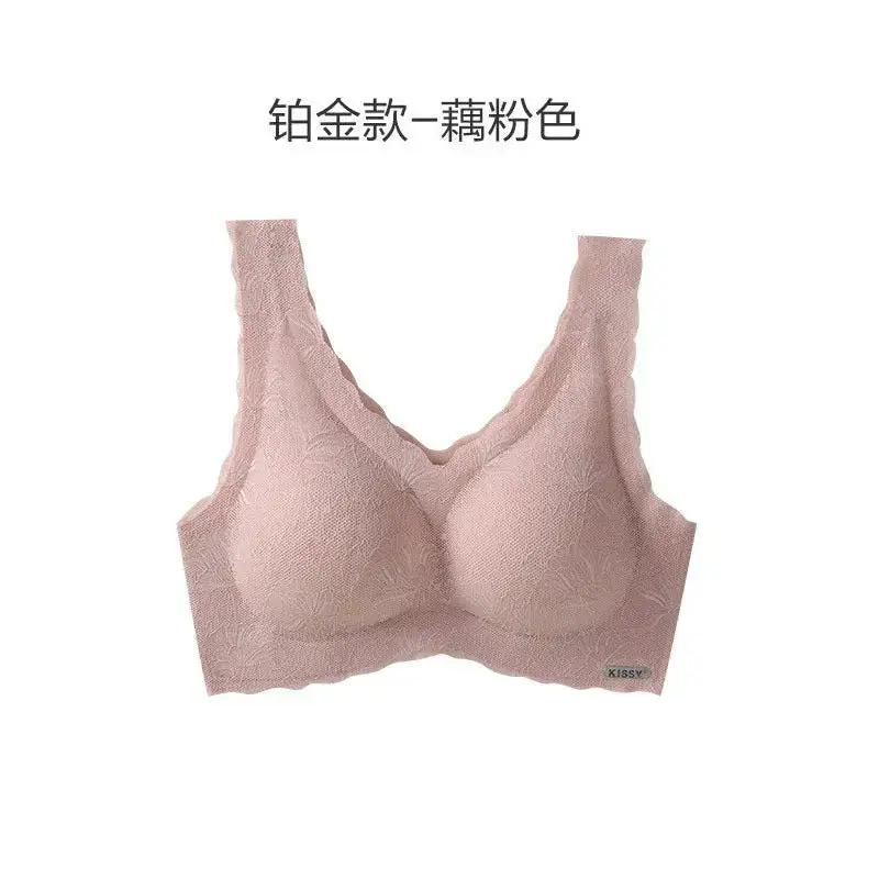 Kissy Series Underwear Traceless Push-up Vest Classic Sling-off Paramelia Non-rimless Bra by Dropshipman