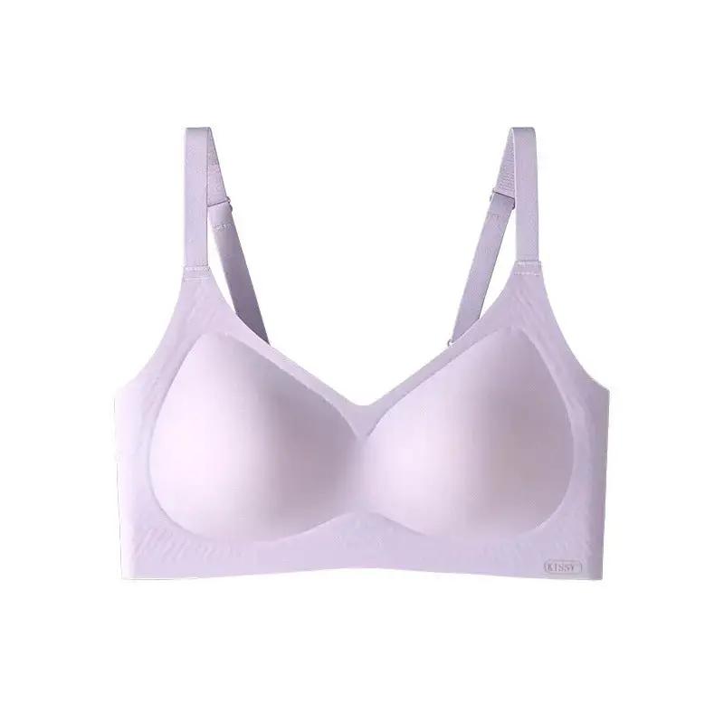 Kissy Series Underwear Traceless Push-up Vest Classic Sling-off Paramelia Non-rimless Bra by Dropshipman