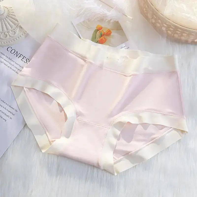 Naked feeling Series ~ seamless ladies underwear mulberry silk crotch ladies underwear waist comfortable breathable briefs women by Dropshipman