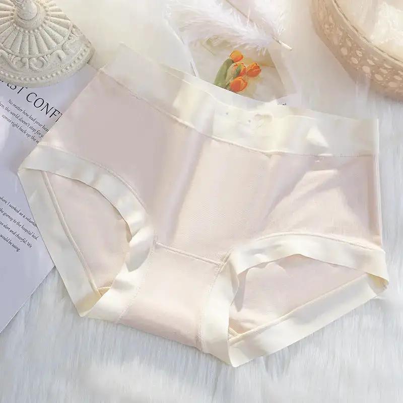 Naked feeling Series ~ seamless ladies underwear mulberry silk crotch ladies underwear waist comfortable breathable briefs women by Dropshipman