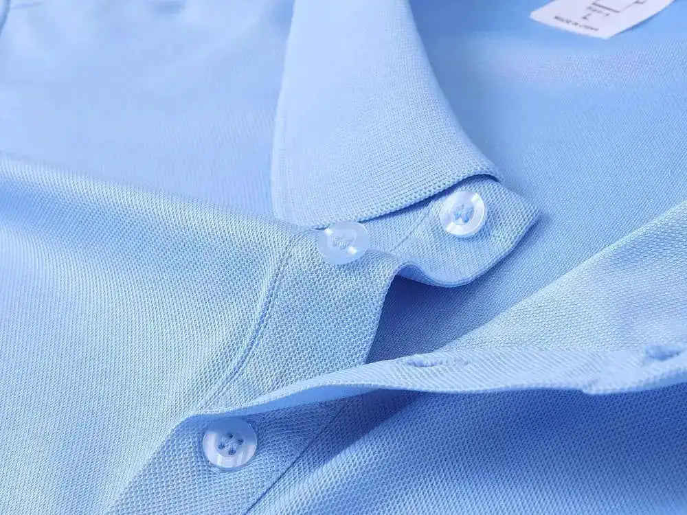 EU Size POLO Customized LOGO Polo Shirt Men Summer Men&