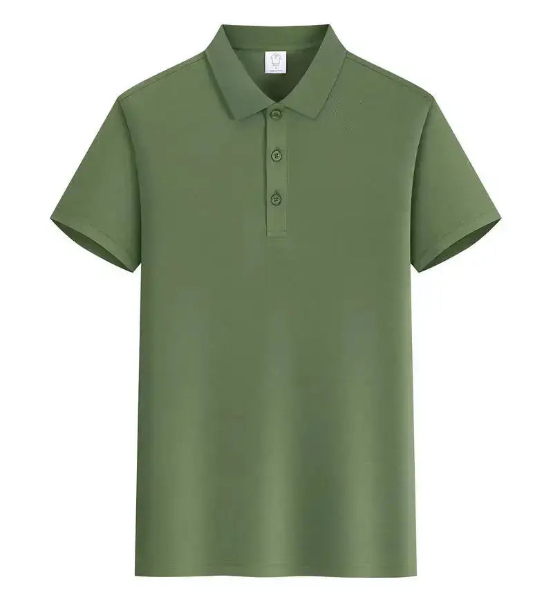 EU Size POLO Customized LOGO Polo Shirt Men Summer Men&