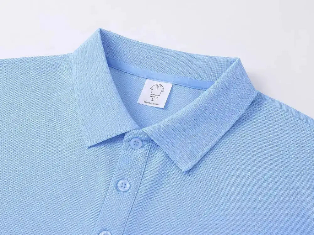 EU Size POLO Customized LOGO Polo Shirt Men Summer Men&