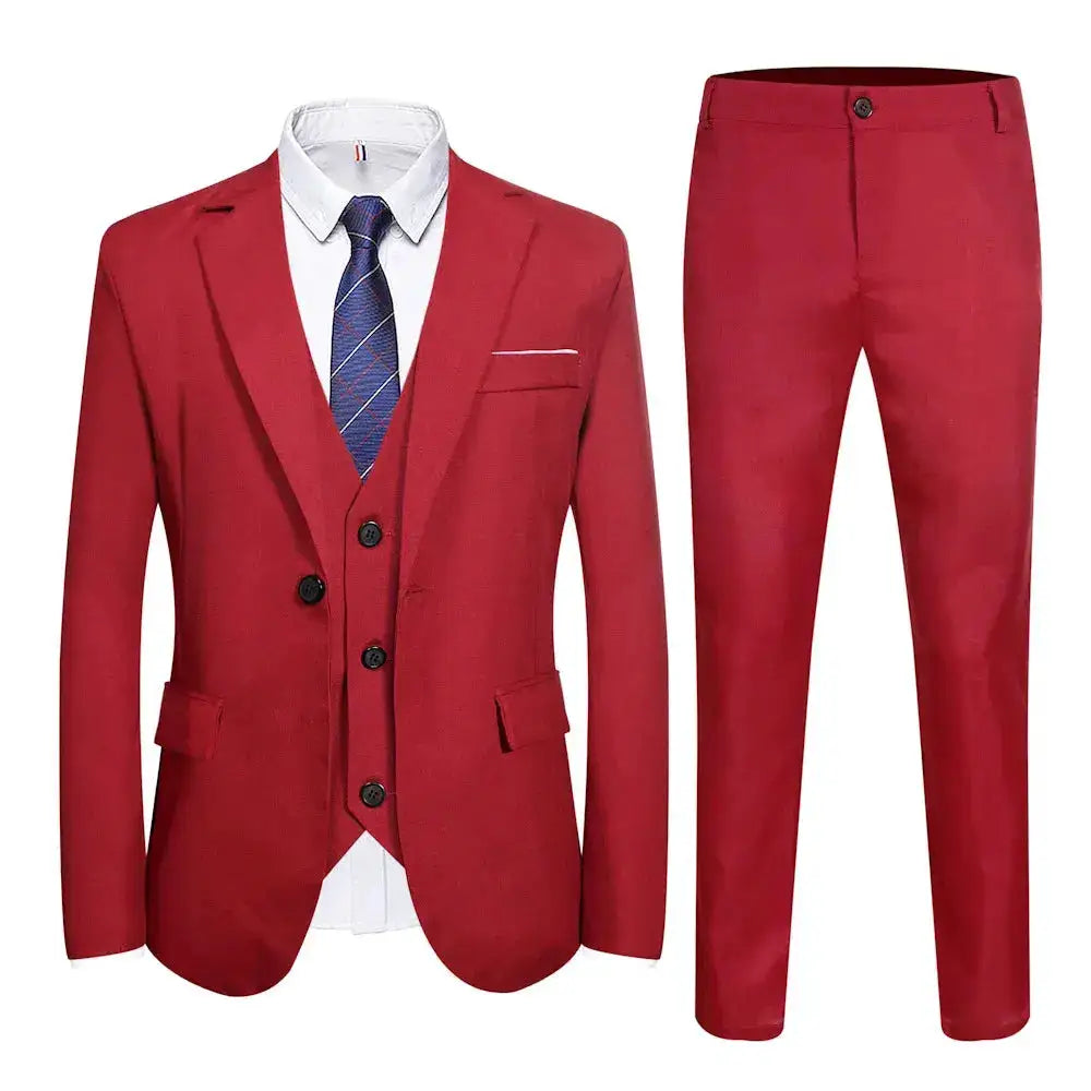Suits Men Two Piece Suit Sets Turn Down Collar Full Sleeve Blazers Long Pants Slim Fit Ensemble Wedding Evening Spring 2026 by Dropshipman