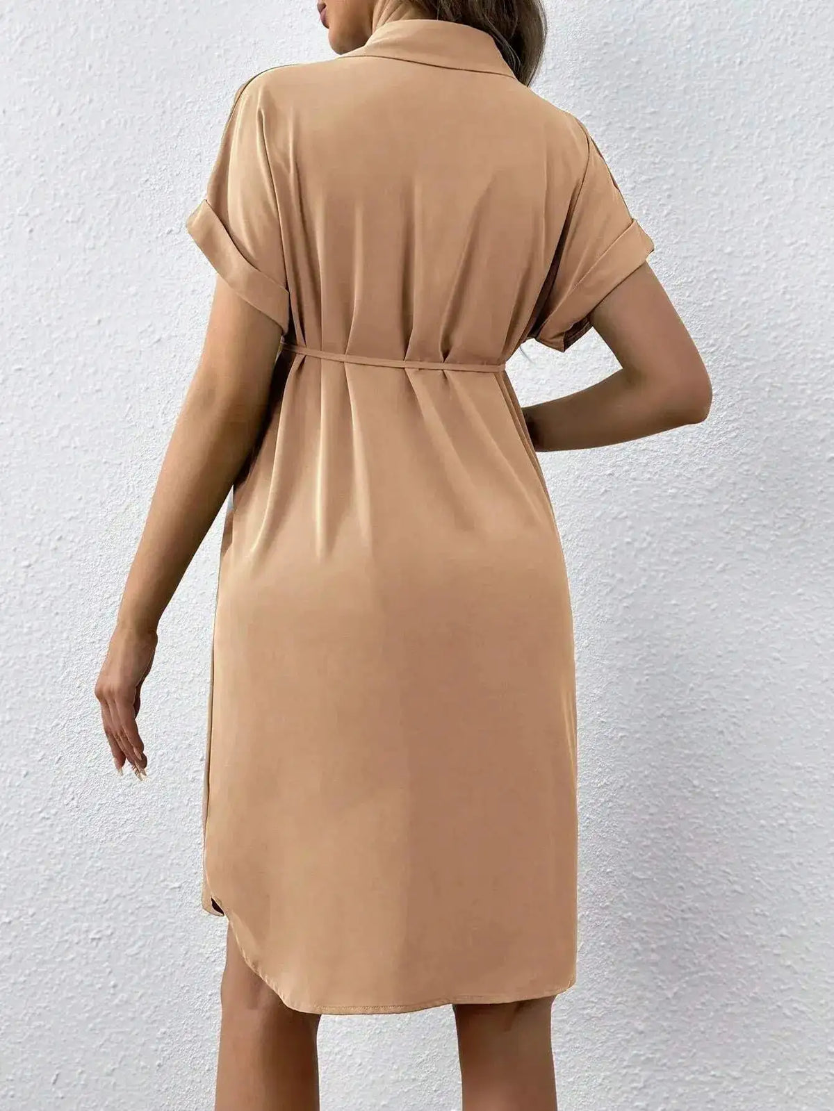 New Maternity Dress Summer Short Sleeve Button Casual Maternity Dress Fashion Belt Shirt Maternity Dress Pregnancy Dress by Dropshipman