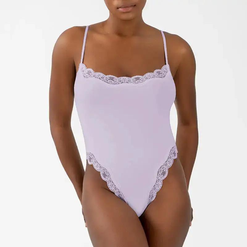 LACE THONG BODYSUIT in stock Foreign Trade Explosions Lace Lace Sling Bodice Beauty Body Shaping Clothes by Dropshipman