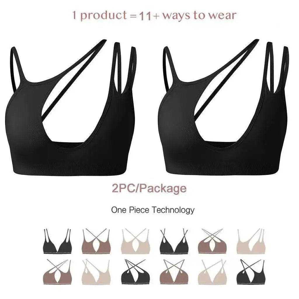 New sports underwear multiple wearing methods French seamless big backless underwear thin U-shaped beauty back bra by Dropshipman