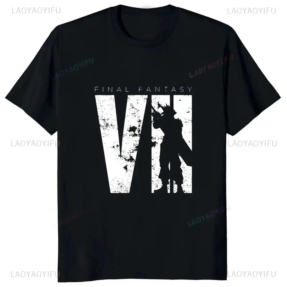 Japan Game Final Fantasy Creative Printed Cloud Strife Tshirt VII Remake Harajuku Anime Man T-shirt Causal Hipster Comfort Tees by Dropshipman