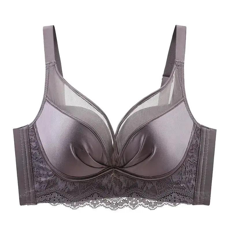 Seamless Satin Mesh Underwear Women&