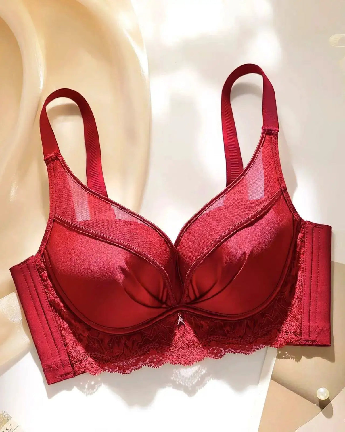 Seamless Satin Mesh Underwear Women&