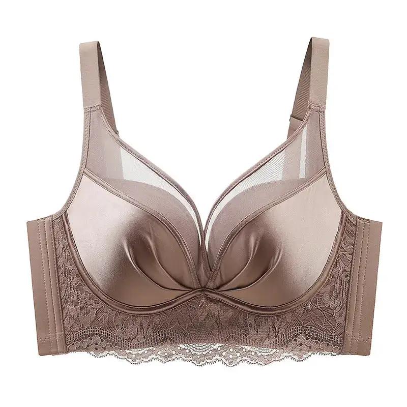 Seamless Satin Mesh Underwear Women&
