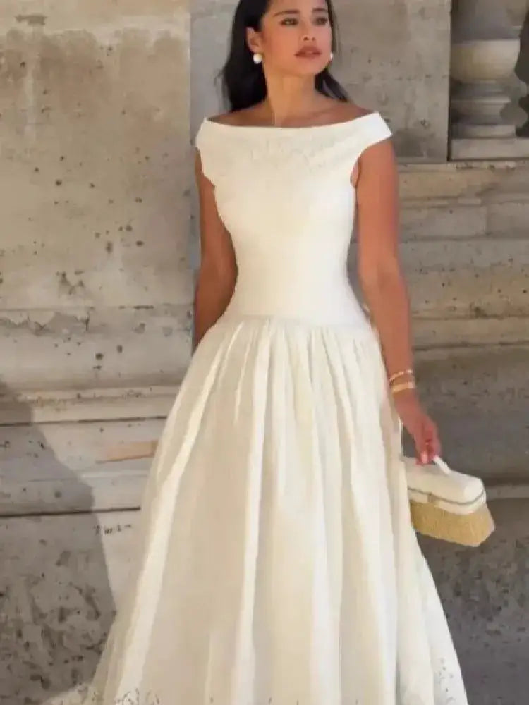 Trendy Minimalist Dress Romantic Stylish Vintage Dresses Women Bridesmaid Party Modest Street Summer Outfits by Dropshipman