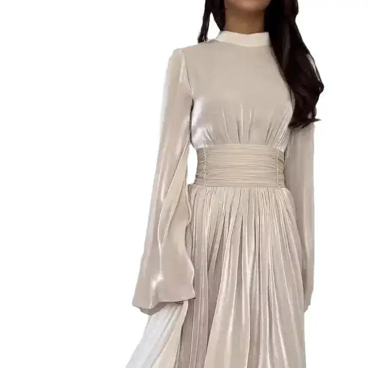 Muslim Modest Dress for Women Lace Up Pleated Long Dresses Jalabiya Ramadan Morocco Dubai Kaftan Islam Vestidos Arab Robe Abayas by Dropshipman