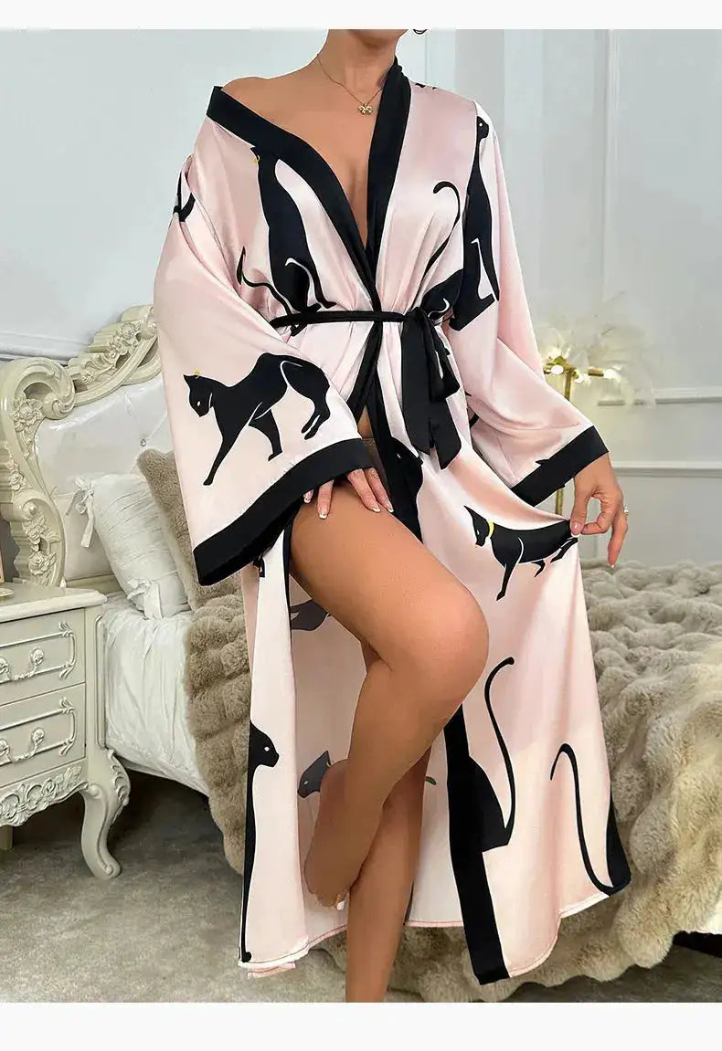 Wedding Party Dress Fashion Printed Robe Women&