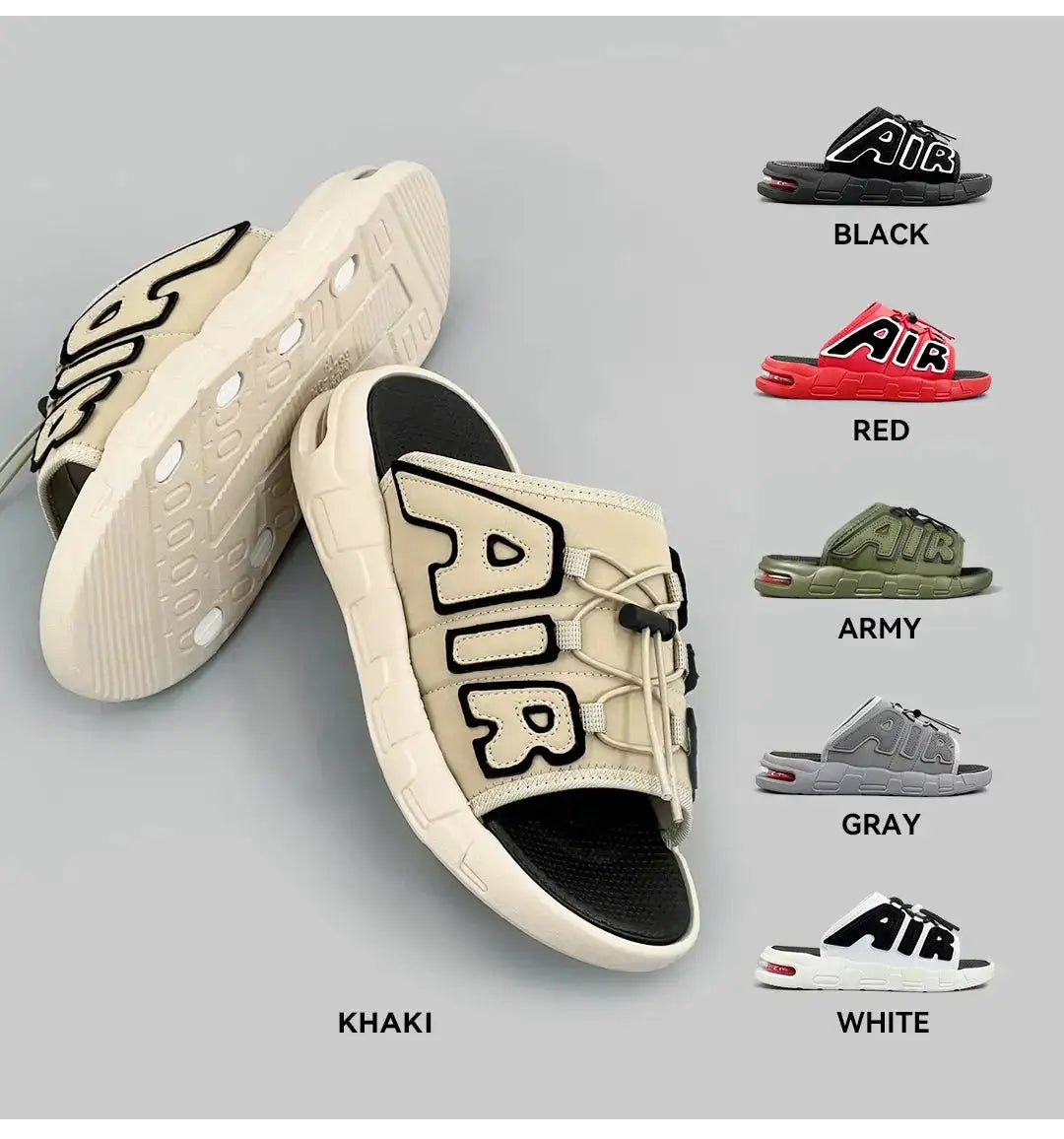 Slippers Men Air Cushion Design Slide Man Summer New PVC Soft Non-slip Men&