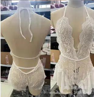 New Underwear Women Amazon Foreign Trade Supply Charming Fairy Sling Nightgown Lace Mesh Super Sexy by Dropshipman