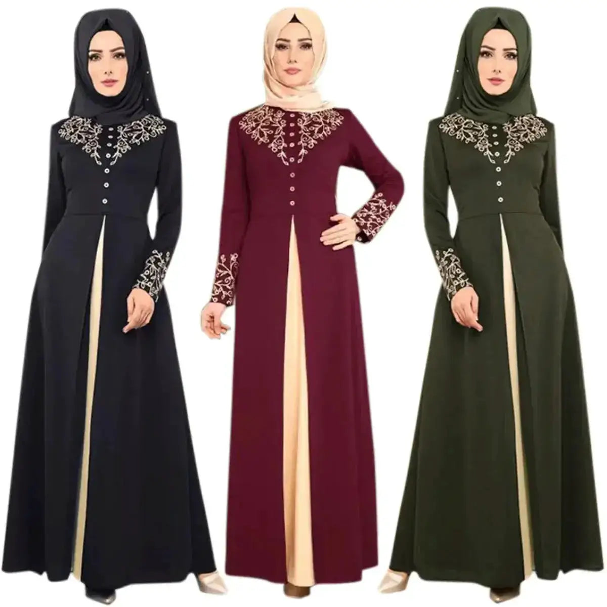 Muslim Dress Womens Fashion Abaya Dubai Appliques Turkey Women Elegant Long by Dropshipman