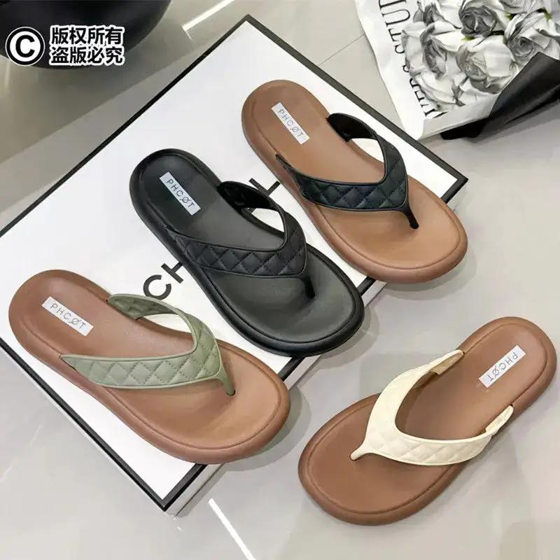Xinyi Beauty Flip-Flops for Women, Fashionable Outdoor Summer Sandals, Korean Style, Simple Non-Slip Thong Sandals for Students, Beach Flip-Flops by Dropshipman