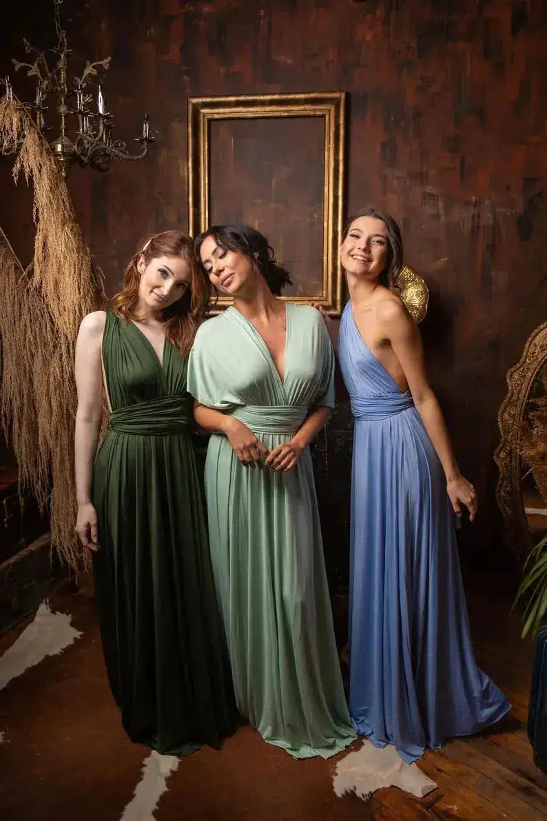 Multiway Maxi Dress Bridesmaid Dress Infinity Cocktail Dress Floor Length Bridesmaid Dress Maxi Dress for Bridesmaid Gifts by Dropshipman