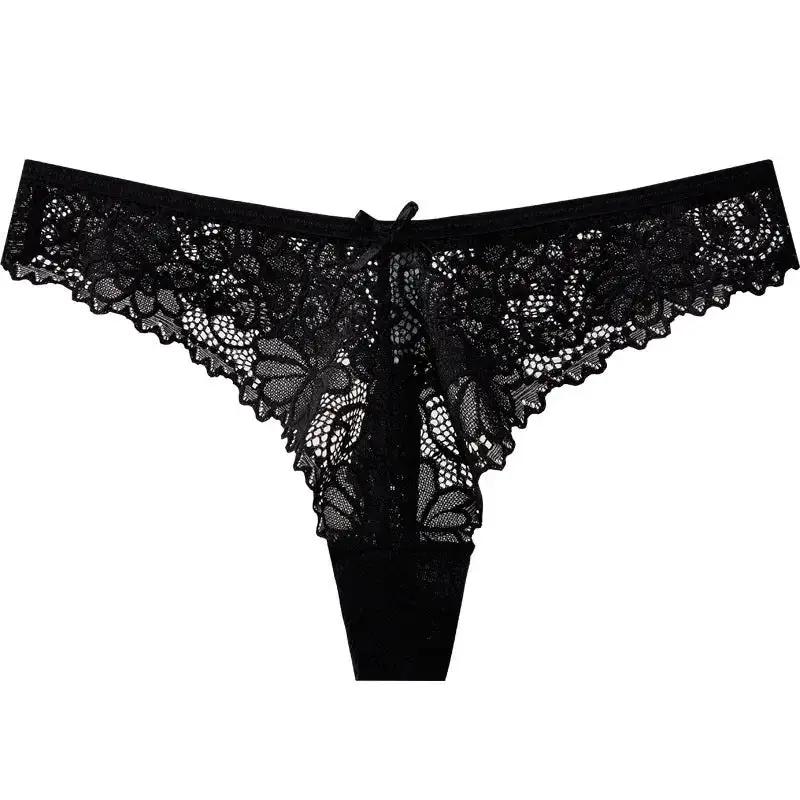 Sexy Low-Waist Pure Lust Lace Thong Women&