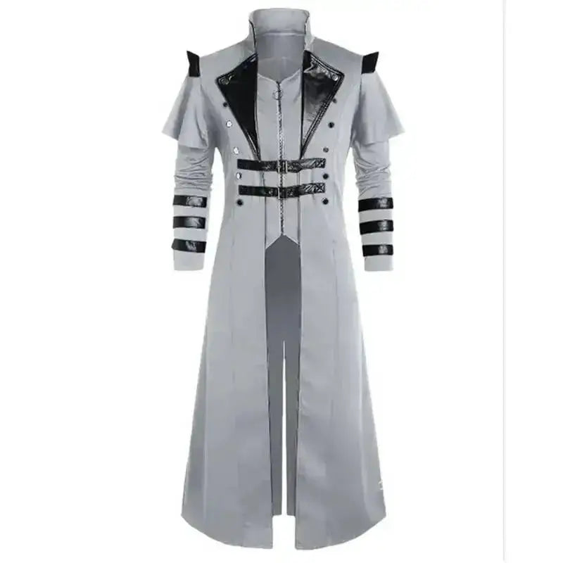 Medieval Court Banquet Long Zipper Split Stage Performance Props Clothes Men&
