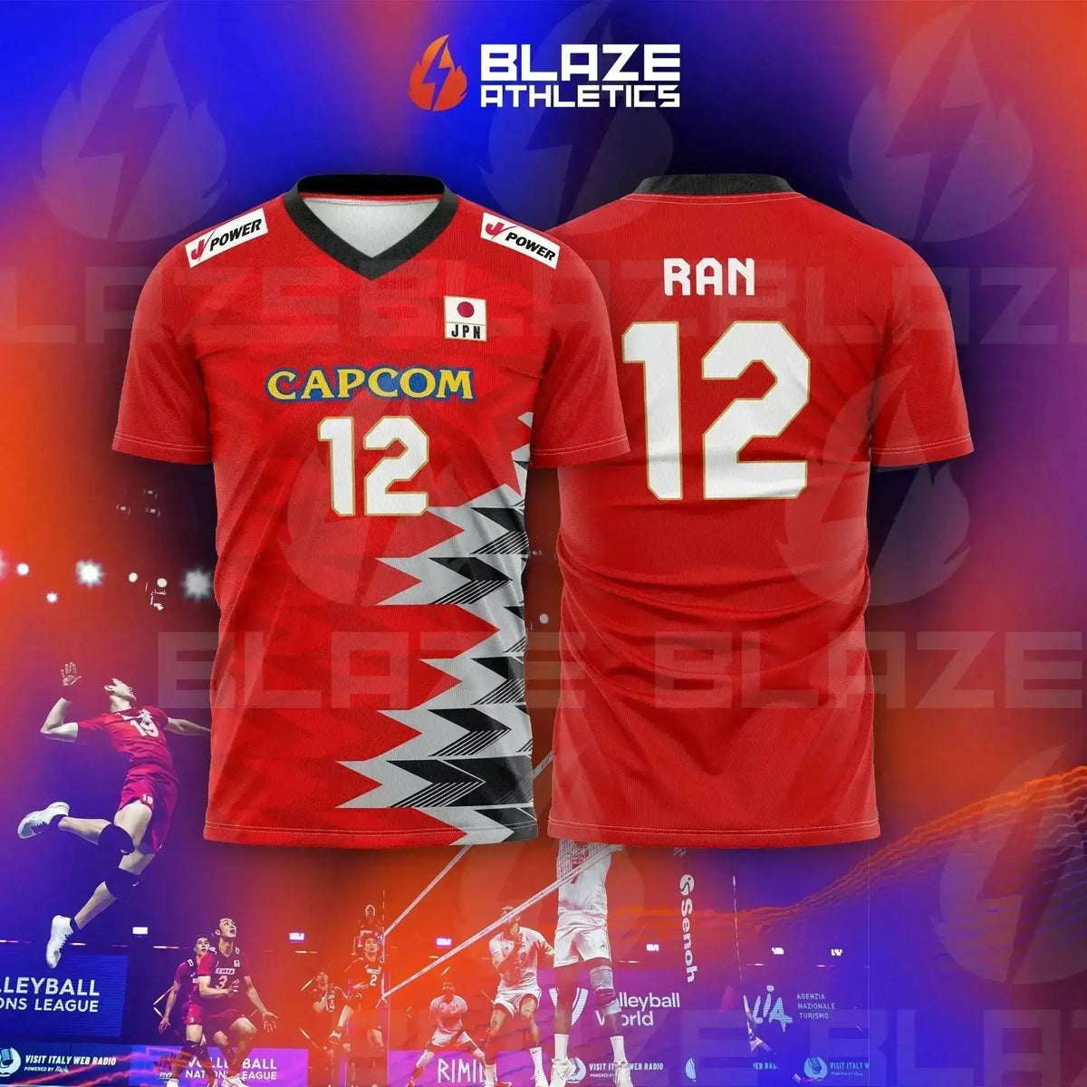 Japan National Volleyball Team Yuji Nishida No.1 Jersey Men Women Breathable Quick Dry Sports T-Shirt by Dropshipman