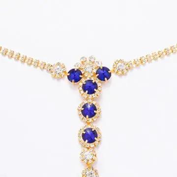 Fashionable Sapphire Water Drop Panties Niche Design Flower Sexy Thong Adult Sex Accessories Body Chain by Dropshipman