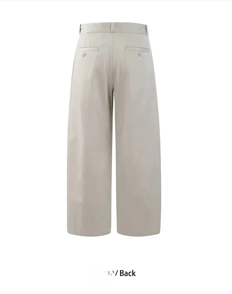 2026 Spring Summer New 100% Cotton Casual Straight Trousers for Men Clothing Soft Comfort Linen Male Pants LX6032 by Dropshipman