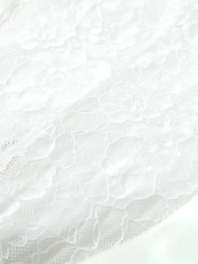 Women White Lace Trim Corset Mini Dress Sexy Sweetheart Neck Spaghetti Strap Slit Hem 2026 Summer Leisure Nightclub Party Wear by Dropshipman