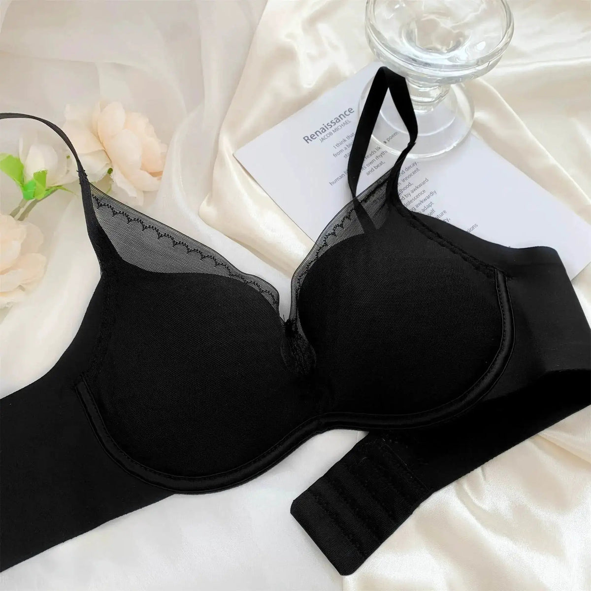 Underwear for Plus-Size Women with Large Busts, Minimizing Seamless Push-Up Thin Summer Sexy Ladies&