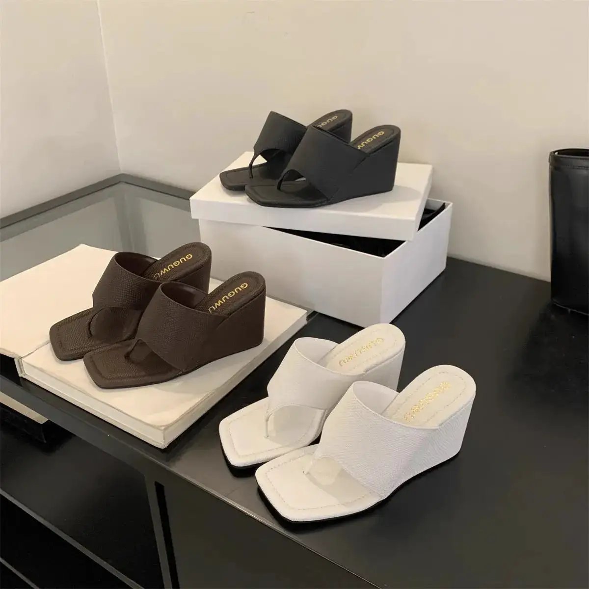 Korean Style Niche Design High-End Thong Sandals for Women&